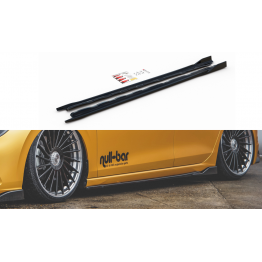 Накладки сплиттеры на пороги Вар2 на VW Golf VIII